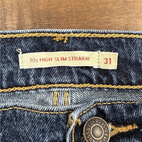Levi's Womens 70s High Rise Slim Straight Denim Jeans Medium Wash 31 x 29 - Picture 10 of 10